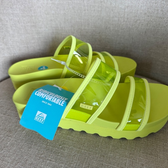 Brand NEW w tags! Womens Reef Vista Hi Energy Platform Sandal, S-9, green. - Picture 4 of 6
